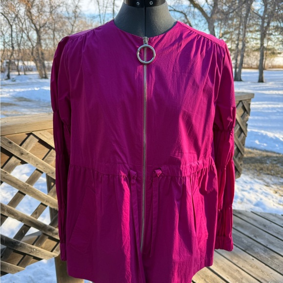 15-Zara Magenta Jacket with Navy Accents - Picture 3 of 9